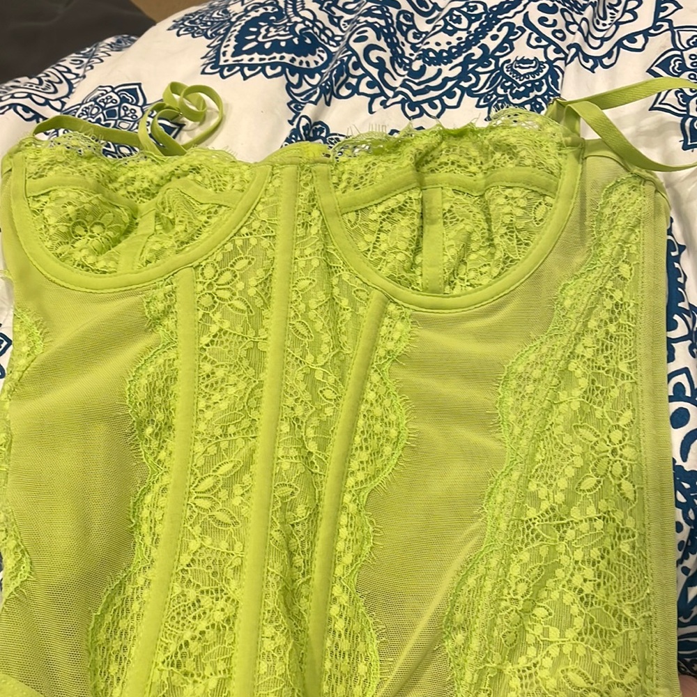 Adorable lime green corset from urban outfitters- small